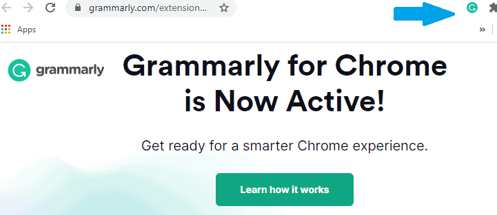 grammarly active on chrome