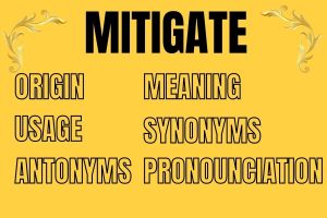 The Meaning And Origin Of The Word Mitigate