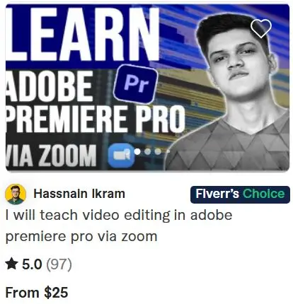 Learn adobe premiere pro at Fiverr