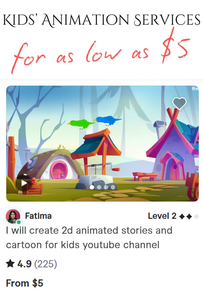 Fiverr is the Perfect Platform for Kids’ Animation
