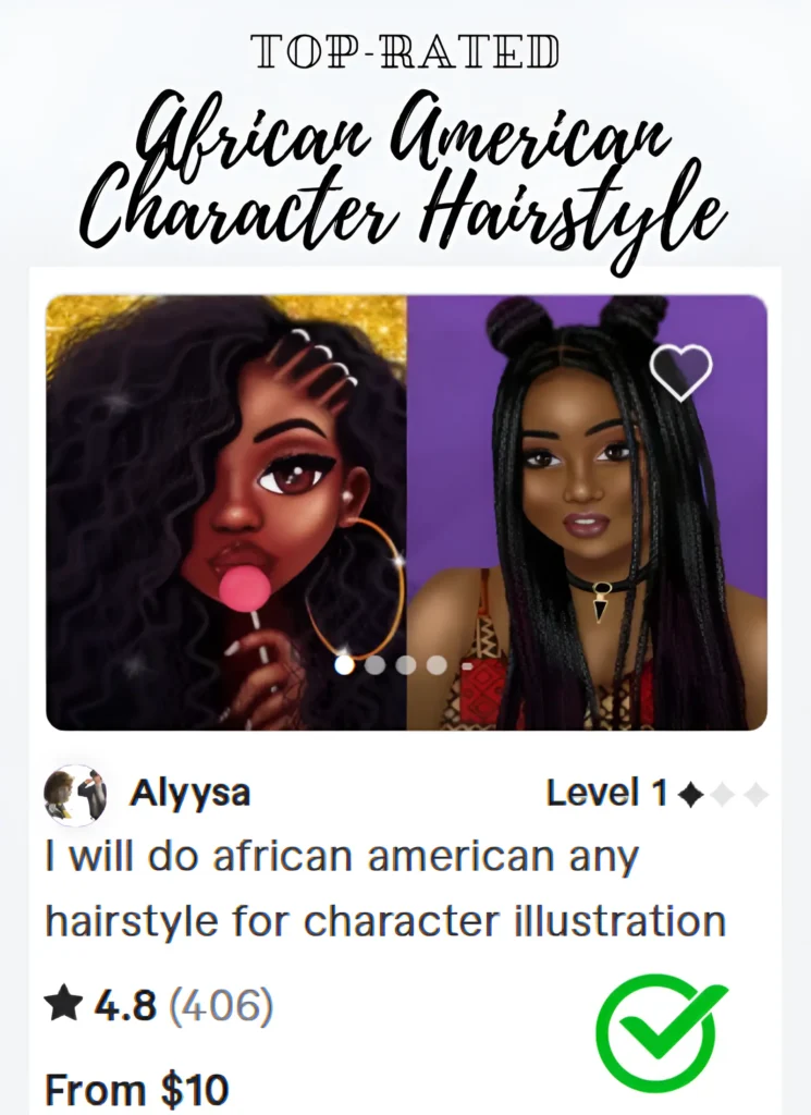 top rated american african hairstyle character